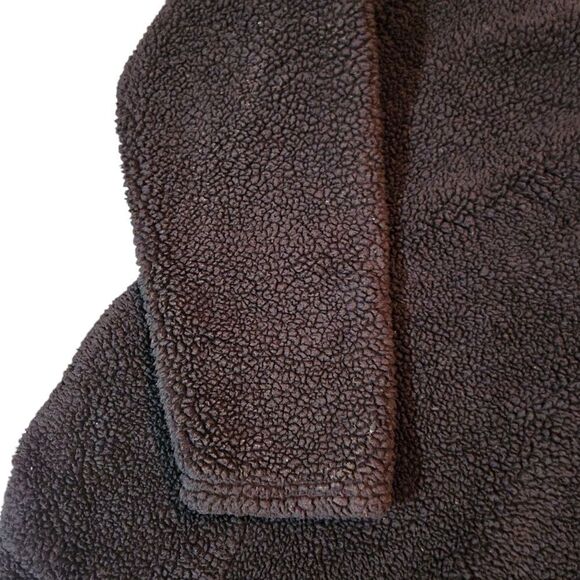 Quacker Factory Fleece Womens M Black Sherpa Quarter Zip Pullover Fluffy - Picture 7 of 7